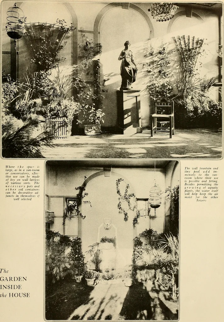 An illustration from House & garden's book of gardens; containing over four hundred illustrations of special flower types, plans and suggestions for landscape work, a complete gardener's calendar of the year's activities, planting and spraying tables, and a portfolio of beautiful gardens in varied sections of the United States and foreign countries, 1921, leaf 28