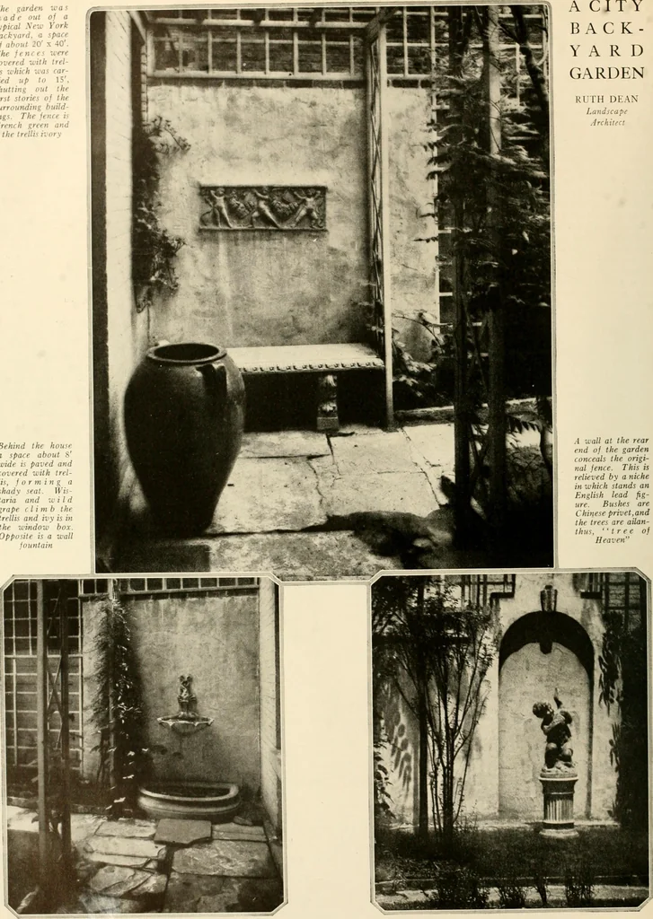 An illustration from House & garden's book of gardens; containing over four hundred illustrations of special flower types, plans and suggestions for landscape work, a complete gardener's calendar of the year's activities, planting and spraying tables, and a portfolio of beautiful gardens in varied sections of the United States and foreign countries, 1921, leaf 45