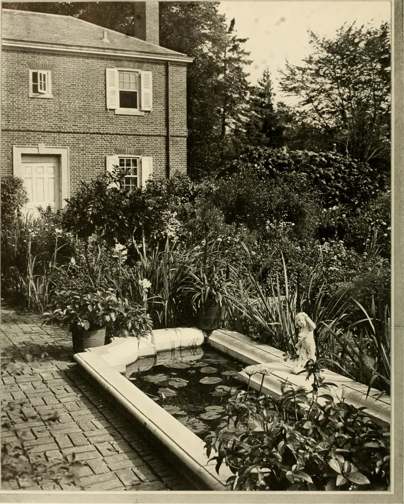 An illustration from House & garden's book of gardens; containing over four hundred illustrations of special flower types, plans and suggestions for landscape work, a complete gardener's calendar of the year's activities, planting and spraying tables, and a portfolio of beautiful gardens in varied sections of the United States and foreign countries, 1921, leaf 47