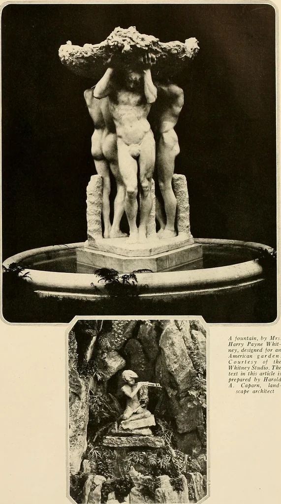 An illustration from House & garden's book of gardens; containing over four hundred illustrations of special flower types, plans and suggestions for landscape work, a complete gardener's calendar of the year's activities, planting and spraying tables, and a portfolio of beautiful gardens in varied sections of the United States and foreign countries, 1921, leaf 48