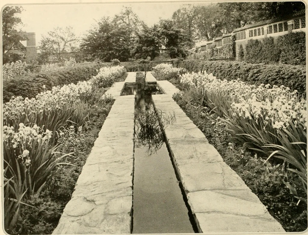 An illustration from House & garden's book of gardens; containing over four hundred illustrations of special flower types, plans and suggestions for landscape work, a complete gardener's calendar of the year's activities, planting and spraying tables, and a portfolio of beautiful gardens in varied sections of the United States and foreign countries, 1921, leaf 51
