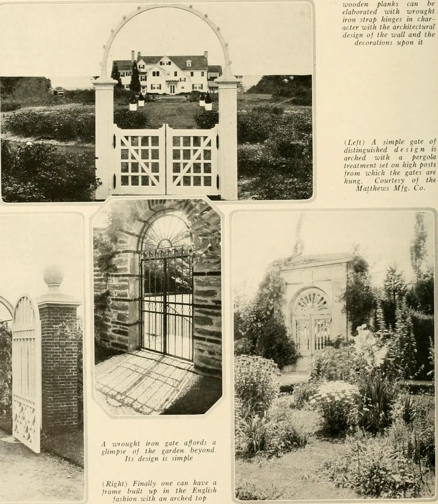 An illustration from House & garden's book of gardens; containing over four hundred illustrations of special flower types, plans and suggestions for landscape work, a complete gardener's calendar of the year's activities, planting and spraying tables, and a portfolio of beautiful gardens in varied sections of the United States and foreign countries, 1921, leaf 55