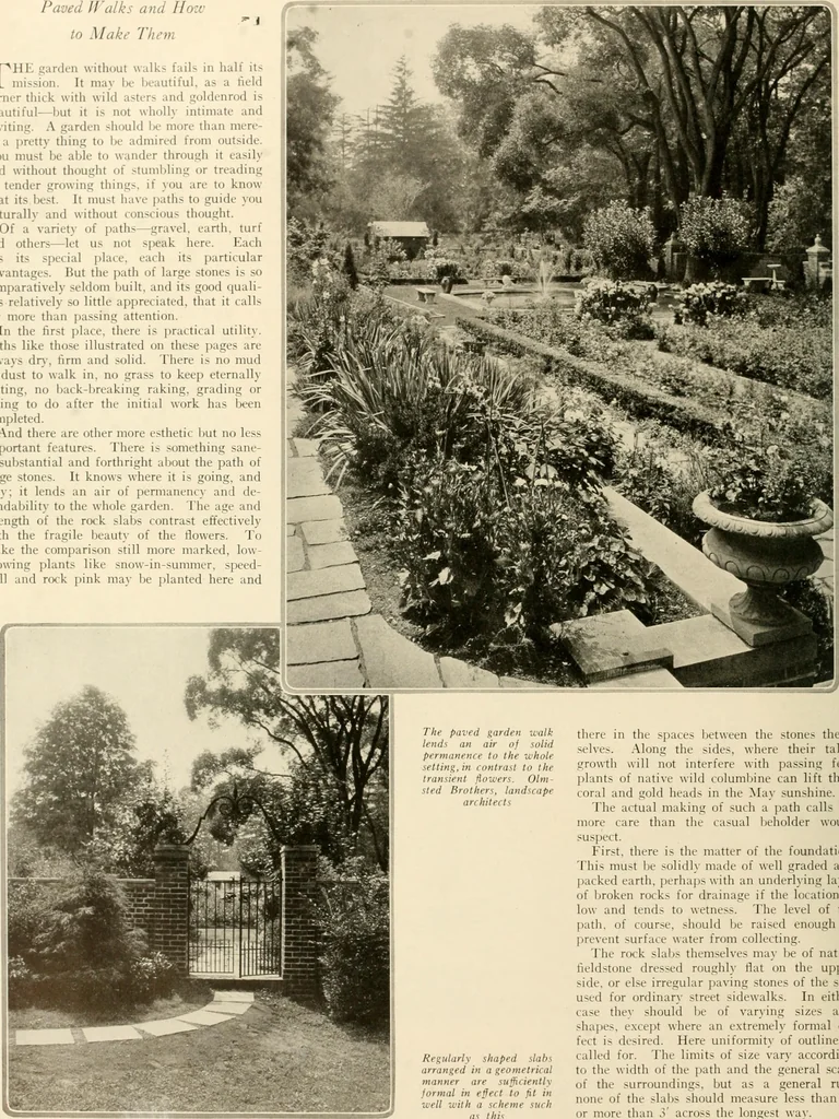 An illustration from House & garden's book of gardens; containing over four hundred illustrations of special flower types, plans and suggestions for landscape work, a complete gardener's calendar of the year's activities, planting and spraying tables, and a portfolio of beautiful gardens in varied sections of the United States and foreign countries, 1921, leaf 57