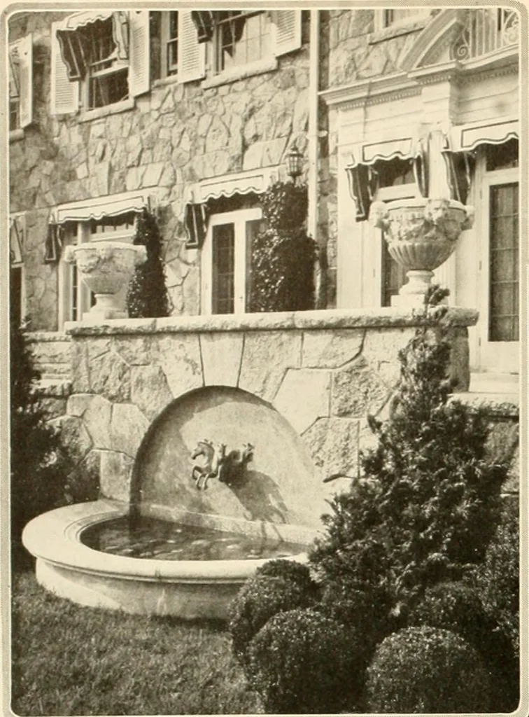 An illustration from House & garden's book of gardens; containing over four hundred illustrations of special flower types, plans and suggestions for landscape work, a complete gardener's calendar of the year's activities, planting and spraying tables, and a portfolio of beautiful gardens in varied sections of the United States and foreign countries, 1921, leaf 61