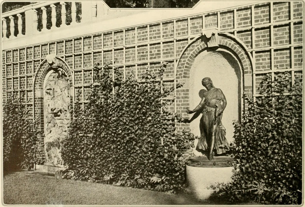 An illustration from House & garden's book of gardens; containing over four hundred illustrations of special flower types, plans and suggestions for landscape work, a complete gardener's calendar of the year's activities, planting and spraying tables, and a portfolio of beautiful gardens in varied sections of the United States and foreign countries, 1921, leaf 61