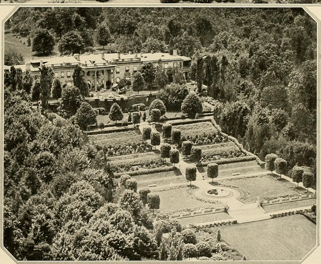 An illustration from House & garden's book of gardens; containing over four hundred illustrations of special flower types, plans and suggestions for landscape work, a complete gardener's calendar of the year's activities, planting and spraying tables, and a portfolio of beautiful gardens in varied sections of the United States and foreign countries, 1921, leaf 68