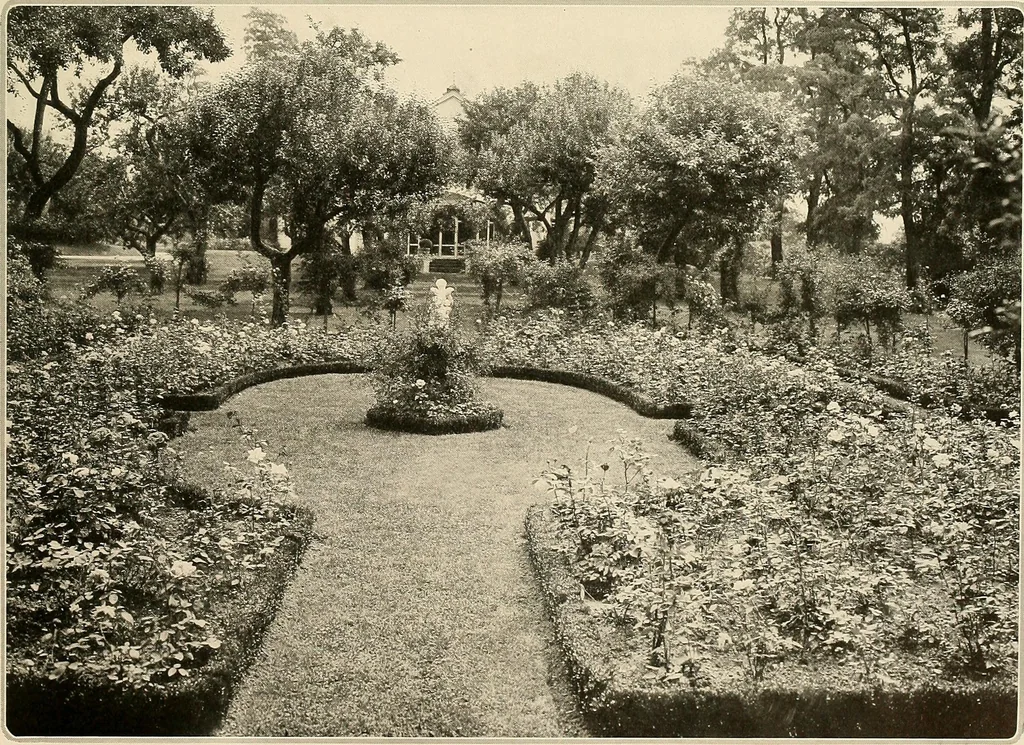 An illustration from House & garden's book of gardens; containing over four hundred illustrations of special flower types, plans and suggestions for landscape work, a complete gardener's calendar of the year's activities, planting and spraying tables, and a portfolio of beautiful gardens in varied sections of the United States and foreign countries, 1921, leaf 72