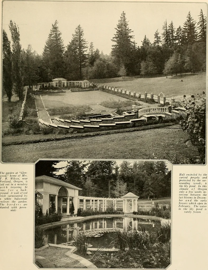 An illustration from House & garden's book of gardens; containing over four hundred illustrations of special flower types, plans and suggestions for landscape work, a complete gardener's calendar of the year's activities, planting and spraying tables, and a portfolio of beautiful gardens in varied sections of the United States and foreign countries, 1921, leaf 76