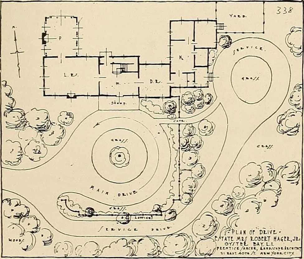 An illustration from House & garden's book of gardens; containing over four hundred illustrations of special flower types, plans and suggestions for landscape work, a complete gardener's calendar of the year's activities, planting and spraying tables, and a portfolio of beautiful gardens in varied sections of the United States and foreign countries, 1921, leaf 80