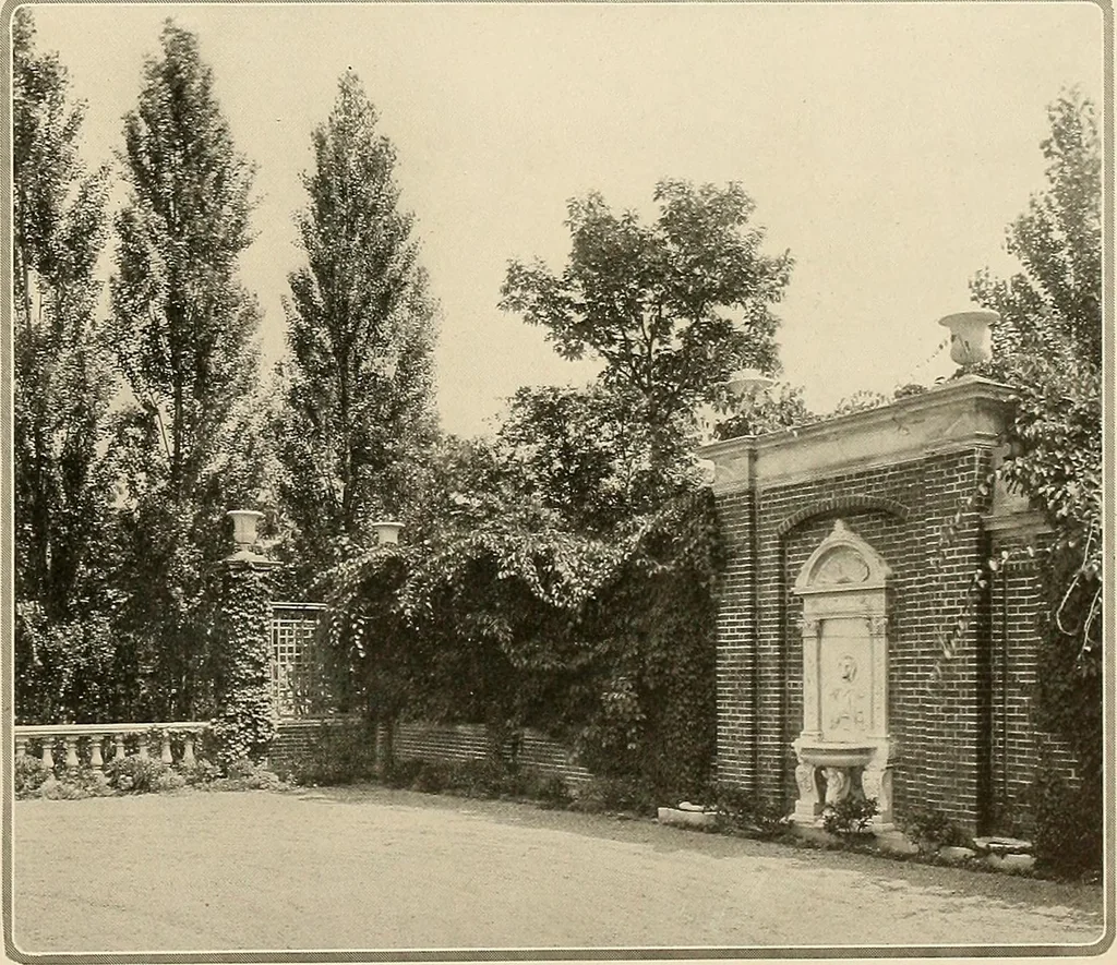 An illustration from House & garden's book of gardens; containing over four hundred illustrations of special flower types, plans and suggestions for landscape work, a complete gardener's calendar of the year's activities, planting and spraying tables, and a portfolio of beautiful gardens in varied sections of the United States and foreign countries, 1921, leaf 84