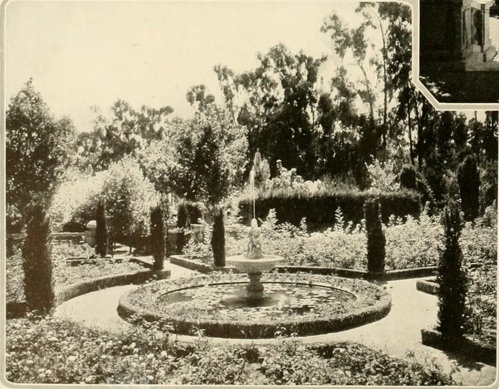 An illustration from House & garden's book of gardens; containing over four hundred illustrations of special flower types, plans and suggestions for landscape work, a complete gardener's calendar of the year's activities, planting and spraying tables, and a portfolio of beautiful gardens in varied sections of the United States and foreign countries, 1921, leaf 87