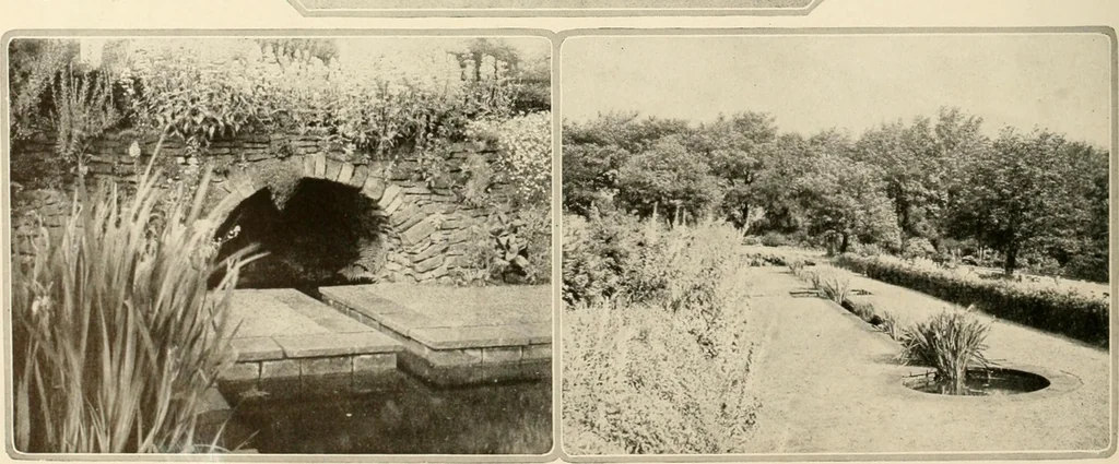 An illustration from House & garden's book of gardens; containing over four hundred illustrations of special flower types, plans and suggestions for landscape work, a complete gardener's calendar of the year's activities, planting and spraying tables, and a portfolio of beautiful gardens in varied sections of the United States and foreign countries, 1921, leaf 93