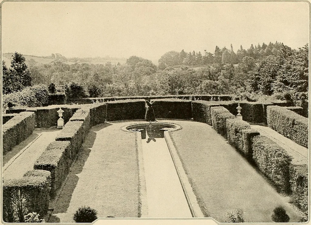 An illustration from House & garden's book of gardens; containing over four hundred illustrations of special flower types, plans and suggestions for landscape work, a complete gardener's calendar of the year's activities, planting and spraying tables, and a portfolio of beautiful gardens in varied sections of the United States and foreign countries, 1921, leaf 94