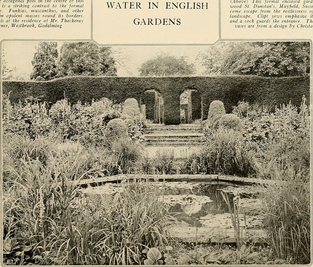An illustration from House & garden's book of gardens; containing over four hundred illustrations of special flower types, plans and suggestions for landscape work, a complete gardener's calendar of the year's activities, planting and spraying tables, and a portfolio of beautiful gardens in varied sections of the United States and foreign countries, 1921, leaf 94