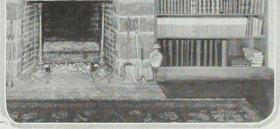 An illustration from House & garden's book of interiors, containing over three hundred illustrations of living rooms, dining rooms, libraries, halls, bedrooms, porches, breakfast rooms, nurseries, kitchens, bathrooms and the use of decorative accessories and curtains, together with practical suggestions for the furnishing and decorating of each type of room in the house, 1920, leaf 34