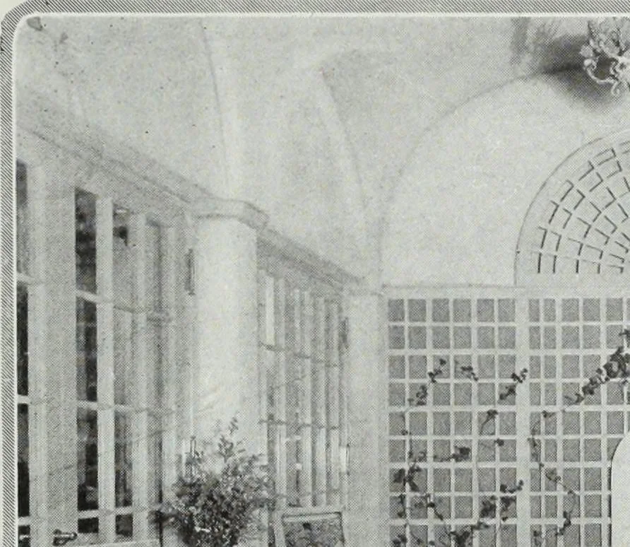 An illustration from House & garden's book of interiors, containing over three hundred illustrations of living rooms, dining rooms, libraries, halls, bedrooms, porches, breakfast rooms, nurseries, kitchens, bathrooms and the use of decorative accessories and curtains, together with practical suggestions for the furnishing and decorating of each type of room in the house, 1920, leaf 74