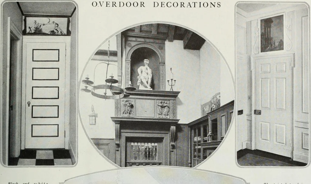 An illustration from House & garden's book of interiors, containing over three hundred illustrations of living rooms, dining rooms, libraries, halls, bedrooms, porches, breakfast rooms, nurseries, kitchens, bathrooms and the use of decorative accessories and curtains, together with practical suggestions for the furnishing and decorating of each type of room in the house, 1920, leaf 88