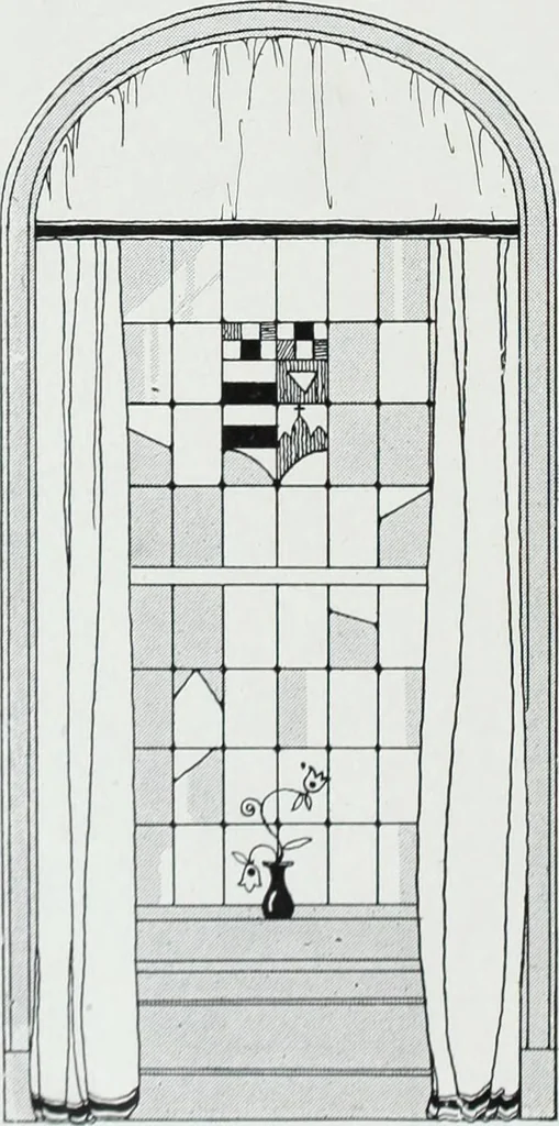 An illustration from House & garden's book of interiors, containing over three hundred illustrations of living rooms, dining rooms, libraries, halls, bedrooms, porches, breakfast rooms, nurseries, kitchens, bathrooms and the use of decorative accessories and curtains, together with practical suggestions for the furnishing and decorating of each type of room in the house, 1920, leaf 91