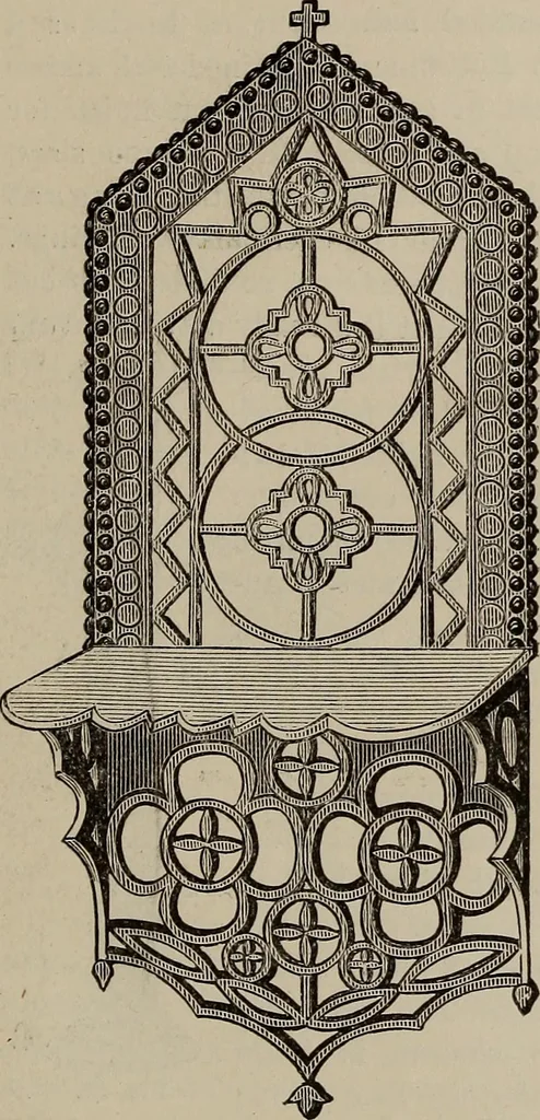 An illustration from Household elegancies : suggestions in household art and tasteful home decorations, 1876, leaf 100