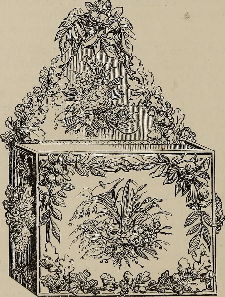 An illustration from Household elegancies : suggestions in household art and tasteful home decorations, 1876, leaf 143