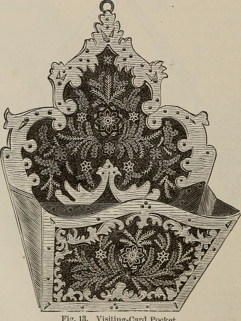 An illustration from Household elegancies : suggestions in household art and tasteful home decorations, 1876, leaf 155