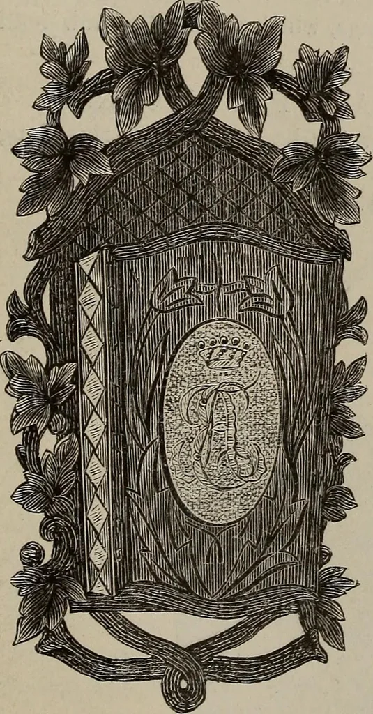 An illustration from Household elegancies : suggestions in household art and tasteful home decorations, 1876, leaf 158
