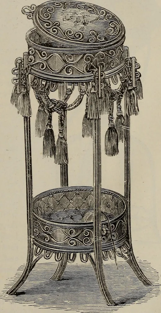 An illustration from Household elegancies : suggestions in household art and tasteful home decorations, 1876, leaf 168