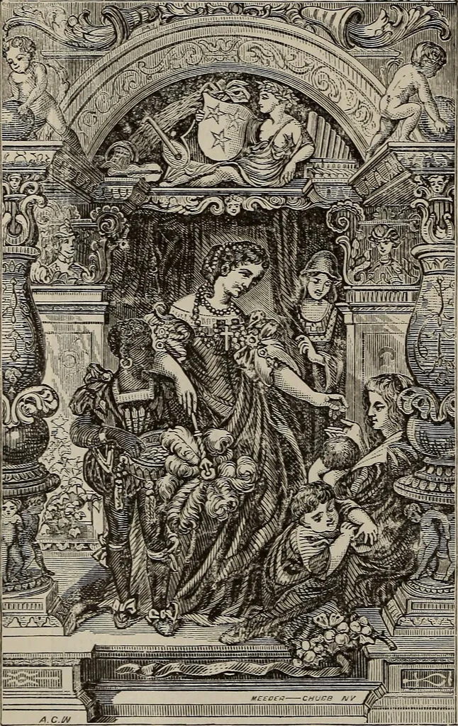 An illustration from Household elegancies : suggestions in household art and tasteful home decorations, 1876, leaf 23