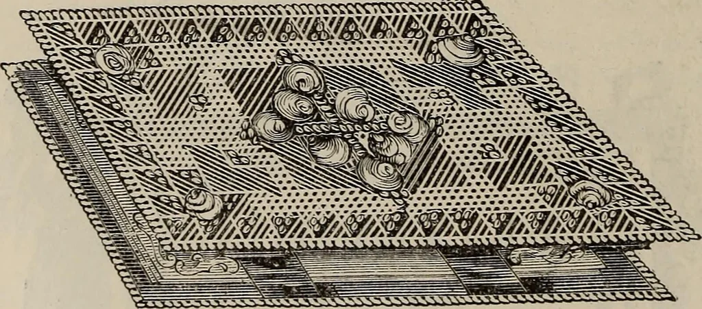 An illustration from Household elegancies : suggestions in household art and tasteful home decorations, 1876, leaf 261