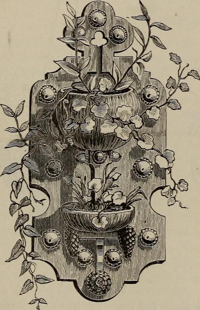 An illustration from Household elegancies : suggestions in household art and tasteful home decorations, 1876, leaf 262