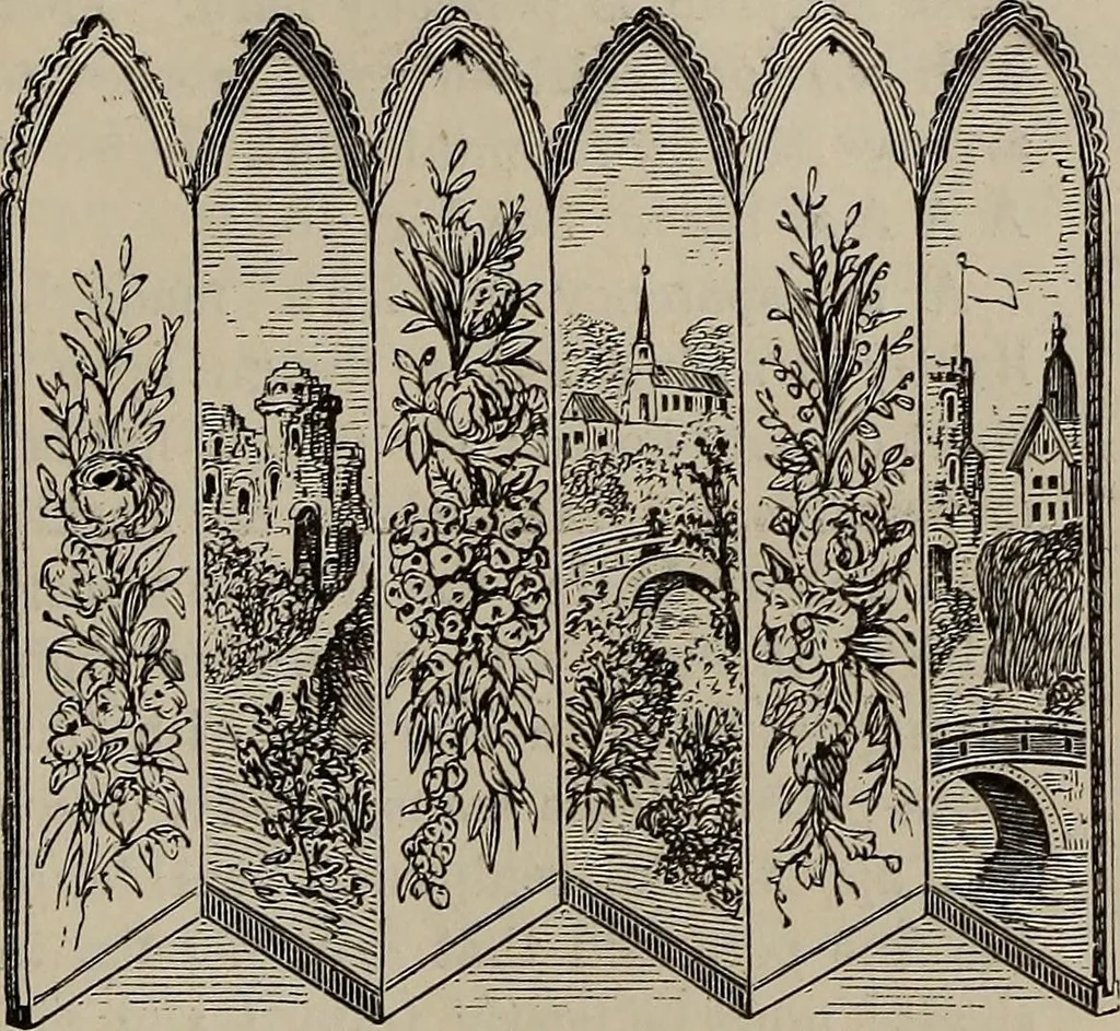 An illustration from Household elegancies : suggestions in household art and tasteful home decorations, 1876, leaf 268