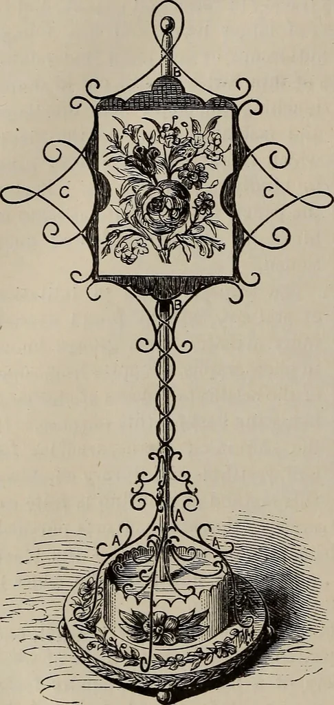 An illustration from Household elegancies : suggestions in household art and tasteful home decorations, 1876, leaf 269