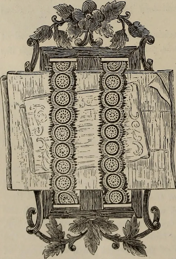 An illustration from Household elegancies : suggestions in household art and tasteful home decorations, 1876, leaf 275