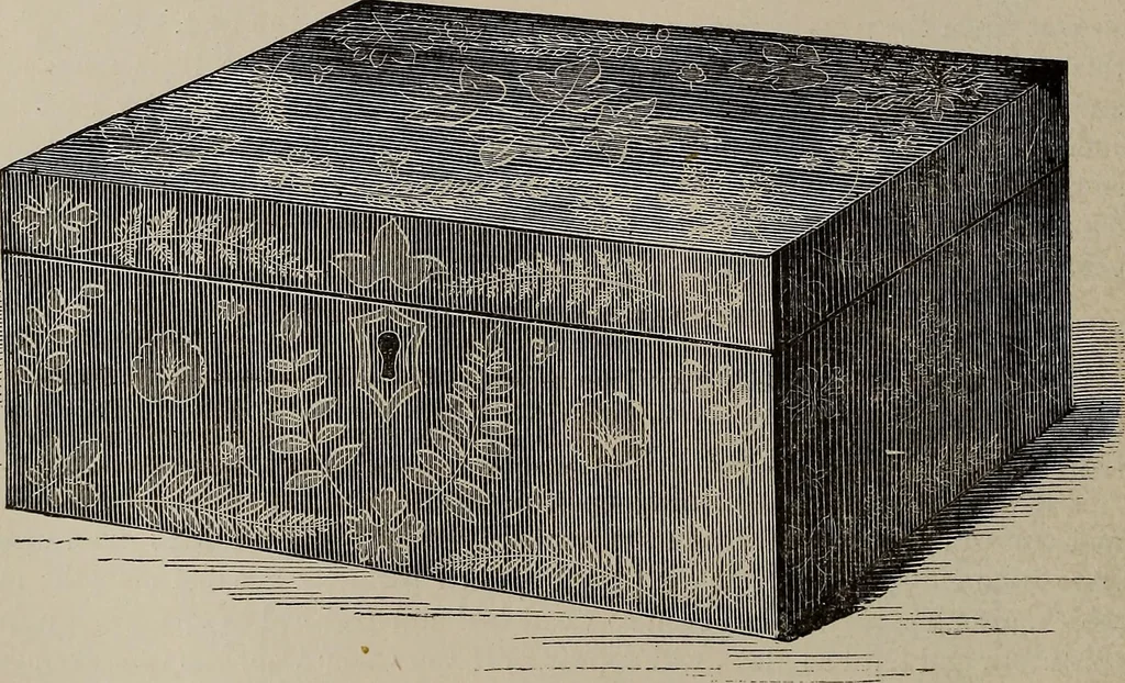 An illustration from Household elegancies : suggestions in household art and tasteful home decorations, 1876, leaf 45