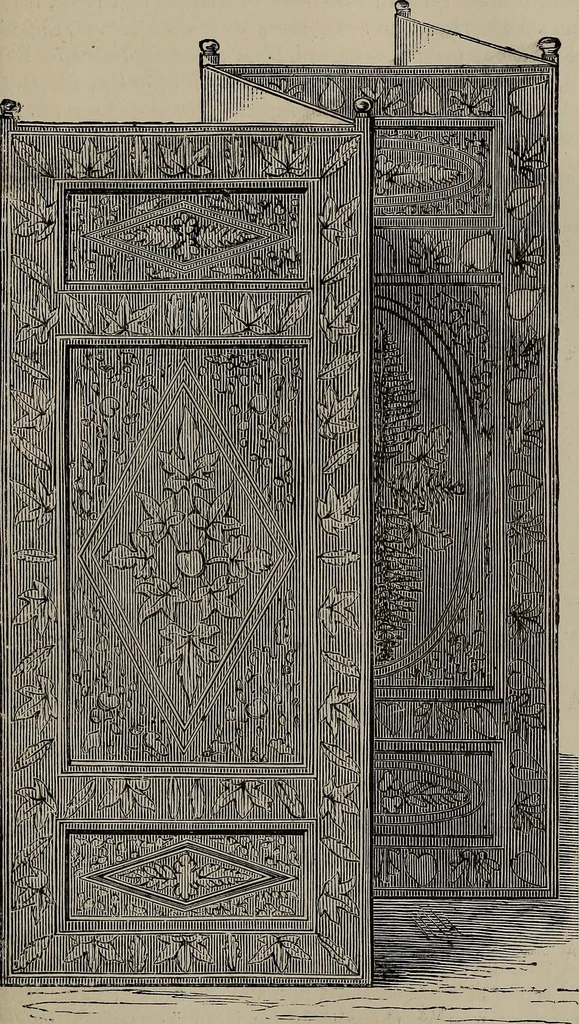 An illustration from Household elegancies : suggestions in household art and tasteful home decorations, 1876, leaf 46