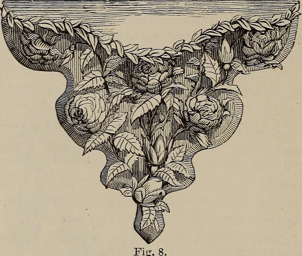 An illustration from Household elegancies : suggestions in household art and tasteful home decorations, 1876, leaf 87