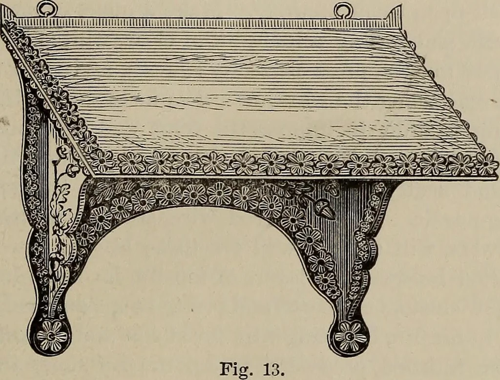 An illustration from Household elegancies : suggestions in household art and tasteful home decorations, 1876, leaf 94