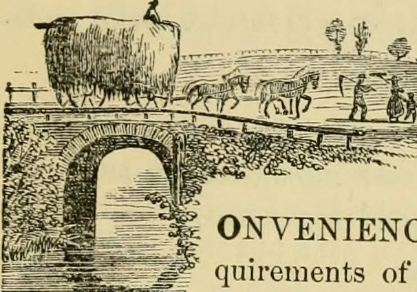 An illustration from The house, a manual of rural architecture, or, How to build country houses and out-buildings : embracing the origin and meaning of the house ; the art of house-building, including planning, style and construction ; desings and descriptions of cottages farm-houses, villas and out-buildings, of various cost and in the different styles of architecture, etc., etc. ; and an appendix containing recipes for paints and washes, stucco, rough-cast, etc. ; and instructions for roofing, building with rough stone, unburnt brick, balloon frames, and the concrete or gravel wall ; with numerous original plans, 1866, leaf 102