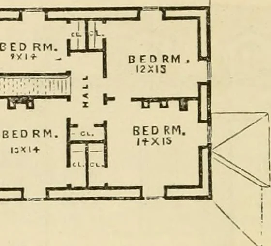 An illustration from The house, a manual of rural architecture, or, How to build country houses and out-buildings : embracing the origin and meaning of the house ; the art of house-building, including planning, style and construction ; desings and descriptions of cottages farm-houses, villas and out-buildings, of various cost and in the different styles of architecture, etc., etc. ; and an appendix containing recipes for paints and washes, stucco, rough-cast, etc. ; and instructions for roofing, building with rough stone, unburnt brick, balloon frames, and the concrete or gravel wall ; with numerous original plans, 1866, leaf 105