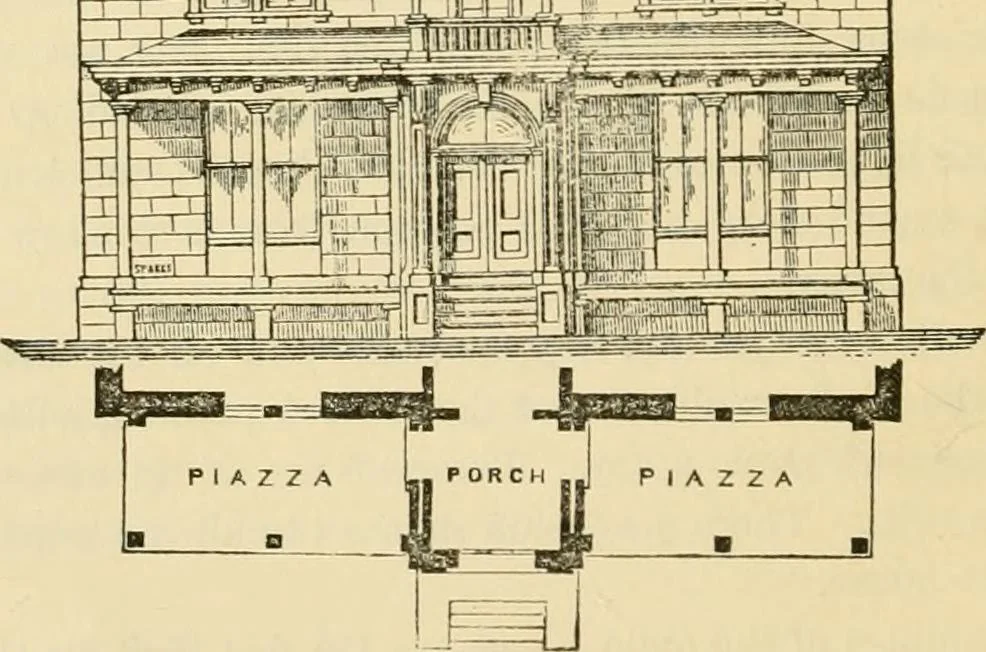 An illustration from The house, a manual of rural architecture, or, How to build country houses and out-buildings : embracing the origin and meaning of the house ; the art of house-building, including planning, style and construction ; desings and descriptions of cottages farm-houses, villas and out-buildings, of various cost and in the different styles of architecture, etc., etc. ; and an appendix containing recipes for paints and washes, stucco, rough-cast, etc. ; and instructions for roofing, building with rough stone, unburnt brick, balloon frames, and the concrete or gravel wall ; with numerous original plans, 1866, leaf 113