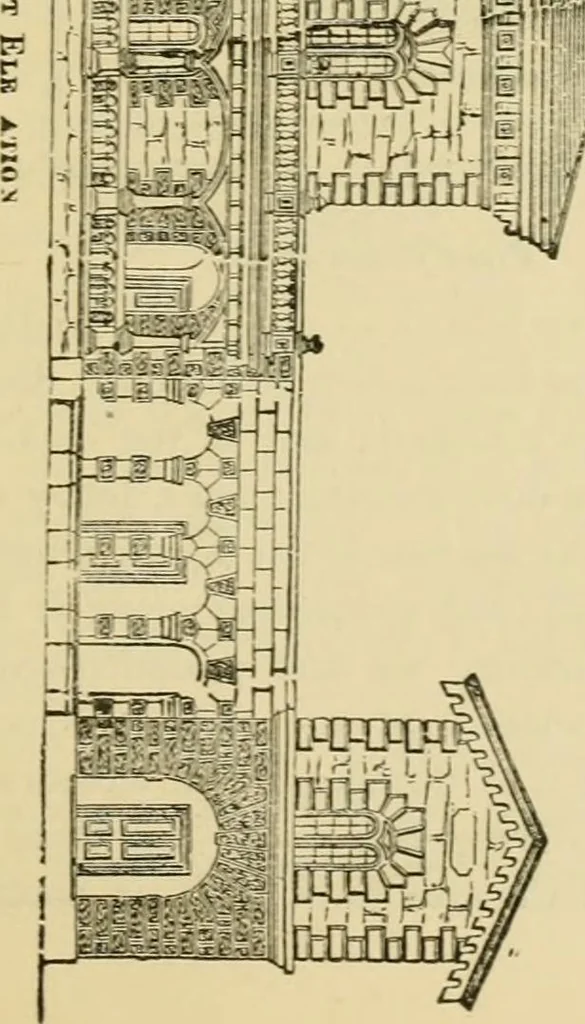 An illustration from The house, a manual of rural architecture, or, How to build country houses and out-buildings : embracing the origin and meaning of the house ; the art of house-building, including planning, style and construction ; desings and descriptions of cottages farm-houses, villas and out-buildings, of various cost and in the different styles of architecture, etc., etc. ; and an appendix containing recipes for paints and washes, stucco, rough-cast, etc. ; and instructions for roofing, building with rough stone, unburnt brick, balloon frames, and the concrete or gravel wall ; with numerous original plans, 1866, leaf 122