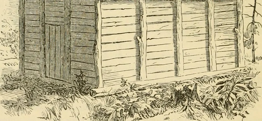 An illustration from The house, a manual of rural architecture, or, How to build country houses and out-buildings : embracing the origin and meaning of the house ; the art of house-building, including planning, style and construction ; desings and descriptions of cottages farm-houses, villas and out-buildings, of various cost and in the different styles of architecture, etc., etc. ; and an appendix containing recipes for paints and washes, stucco, rough-cast, etc. ; and instructions for roofing, building with rough stone, unburnt brick, balloon frames, and the concrete or gravel wall ; with numerous original plans, 1866, leaf 13