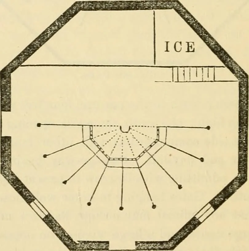 An illustration from The house, a manual of rural architecture, or, How to build country houses and out-buildings : embracing the origin and meaning of the house ; the art of house-building, including planning, style and construction ; desings and descriptions of cottages farm-houses, villas and out-buildings, of various cost and in the different styles of architecture, etc., etc. ; and an appendix containing recipes for paints and washes, stucco, rough-cast, etc. ; and instructions for roofing, building with rough stone, unburnt brick, balloon frames, and the concrete or gravel wall ; with numerous original plans, 1866, leaf 137