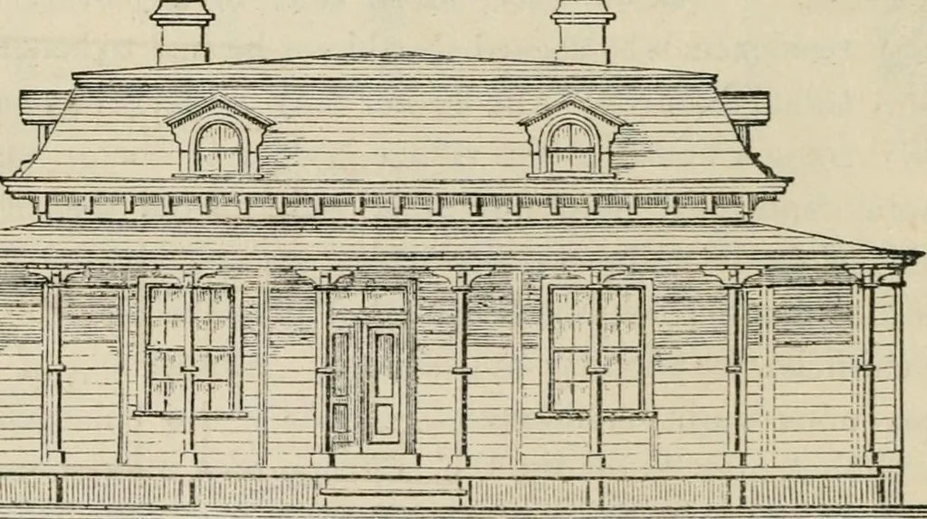 An illustration from The house: a manual of rural architecture: or, How to build country houses and out-buildings .., 1866, leaf 101