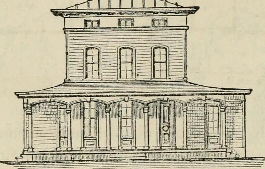 An illustration from The house: a manual of rural architecture: or, How to build country houses and out-buildings .., 1866, leaf 107