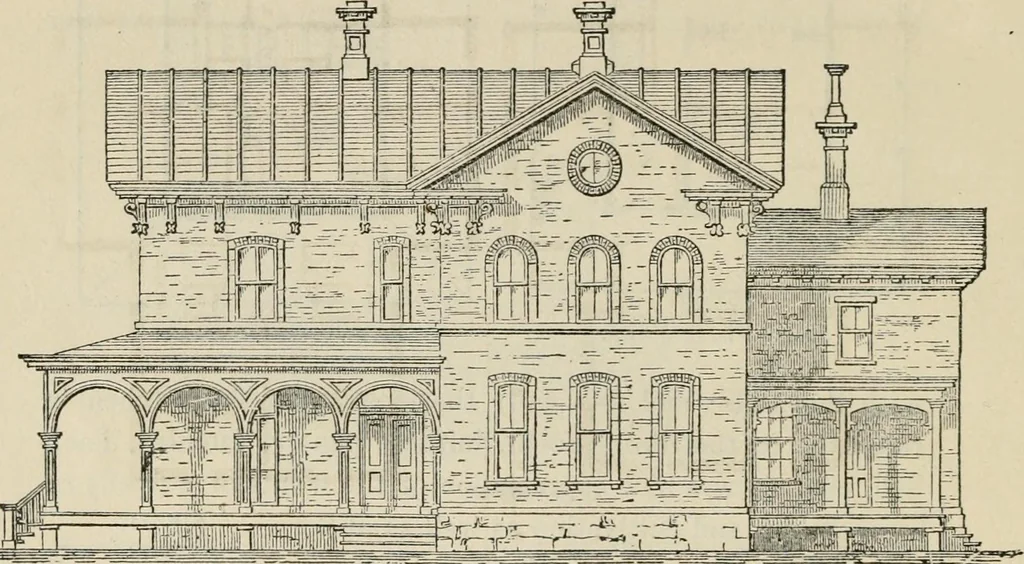 An illustration from The house: a manual of rural architecture: or, How to build country houses and out-buildings .., 1866, leaf 109