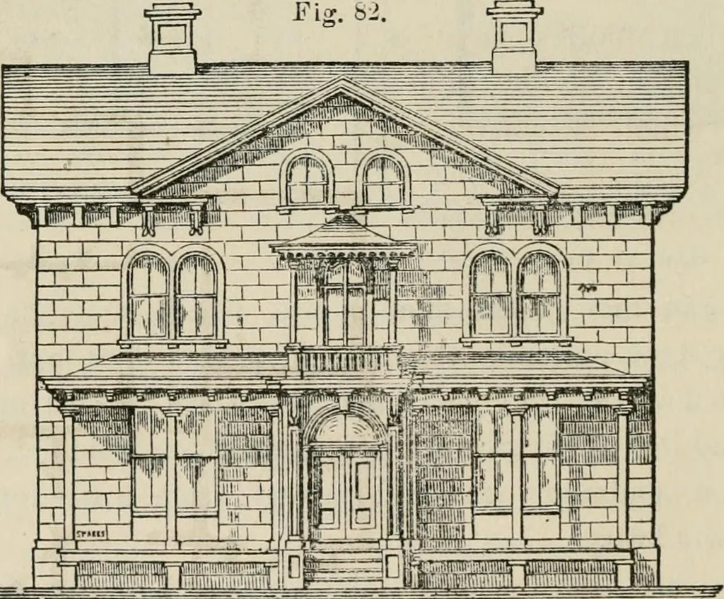An illustration from The house: a manual of rural architecture: or, How to build country houses and out-buildings .., 1866, leaf 111