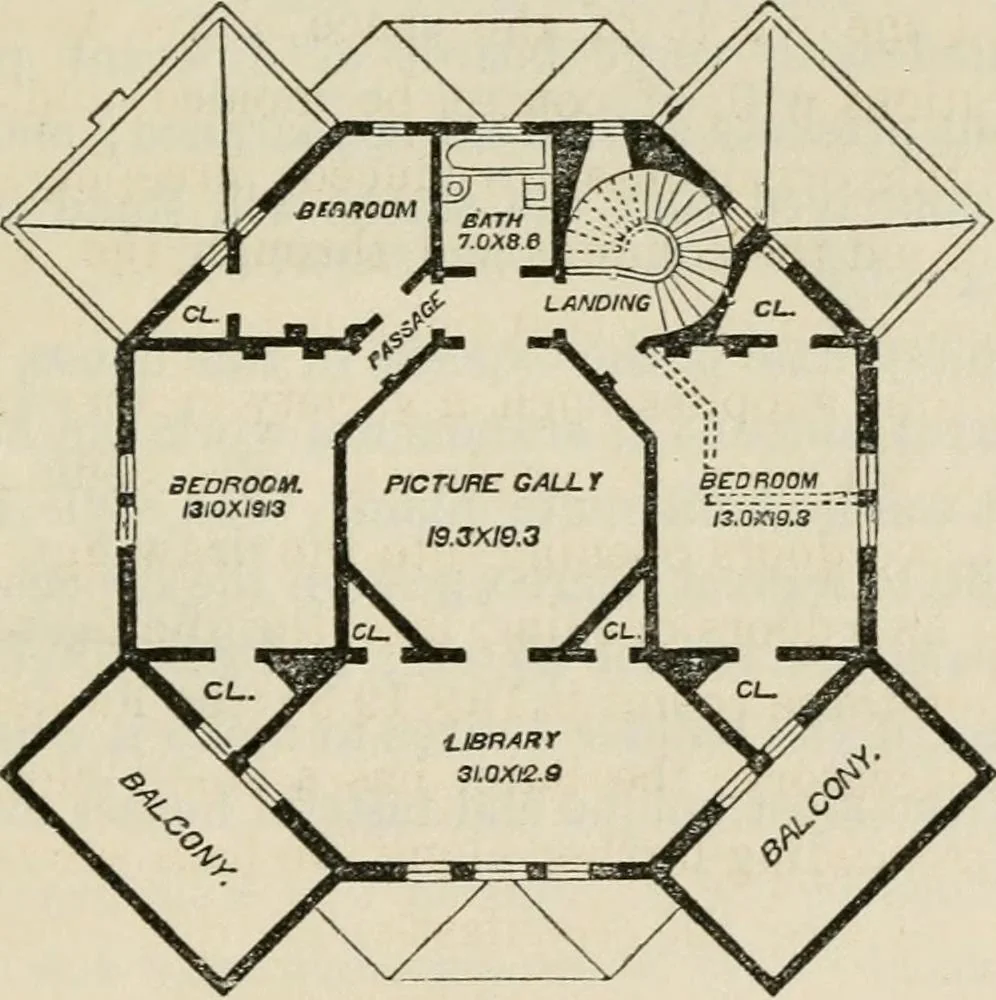 An illustration from The house: a manual of rural architecture: or, How to build country houses and out-buildings .., 1866, leaf 128