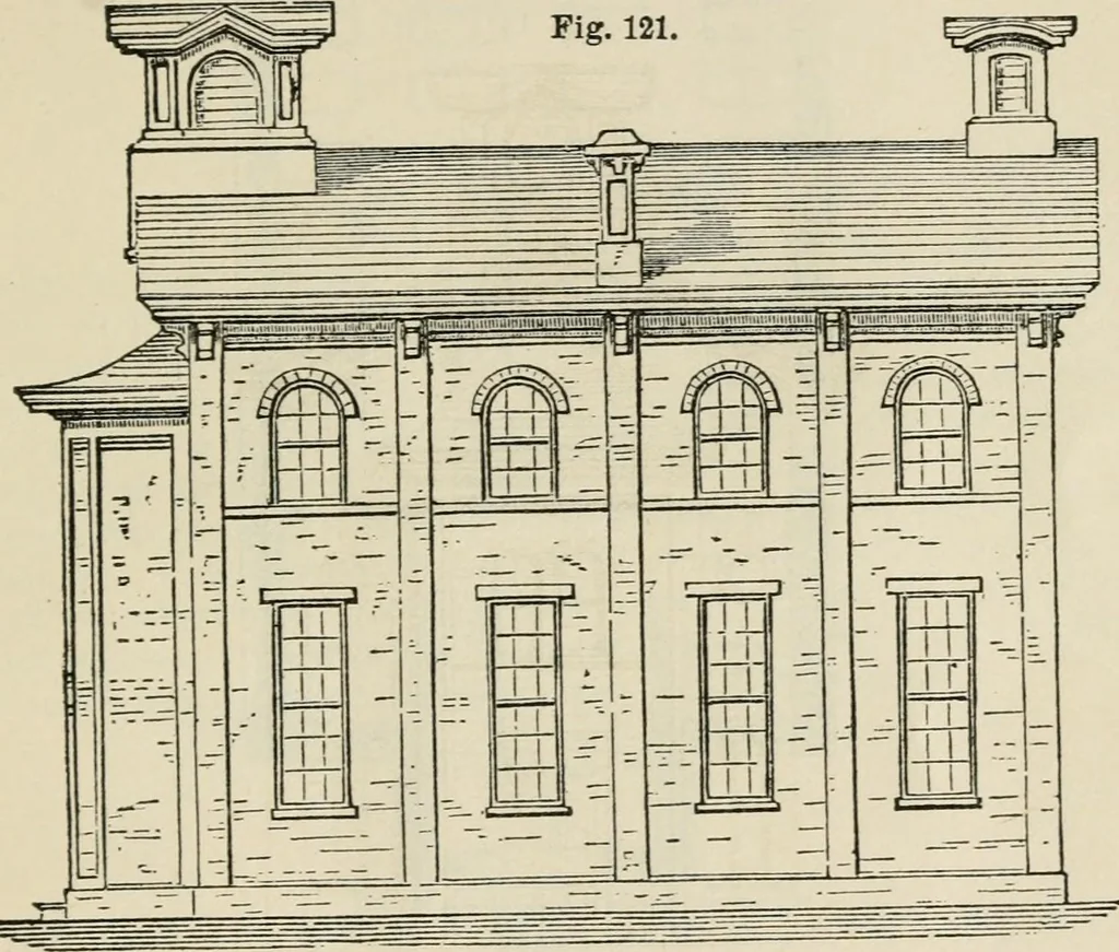 An illustration from The house: a manual of rural architecture: or, How to build country houses and out-buildings .., 1866, leaf 158
