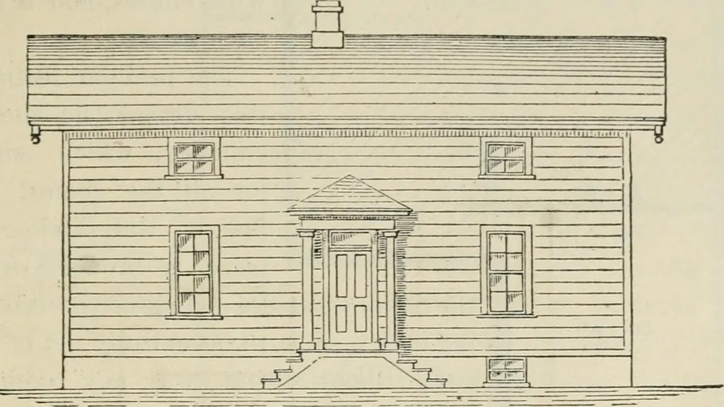 An illustration from The house: a manual of rural architecture: or, How to build country houses and out-buildings .., 1866, leaf 60
